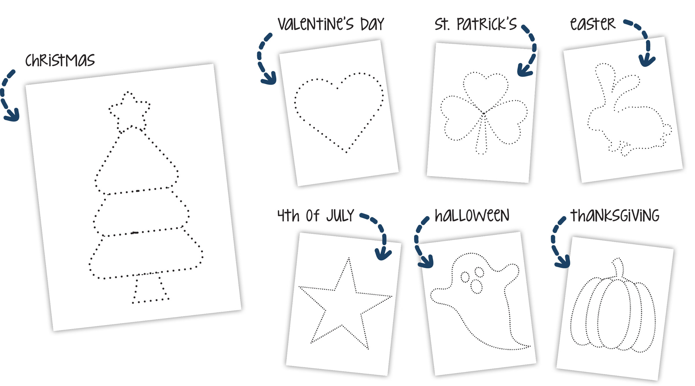print these fun pin poke printables for every holiday of the year